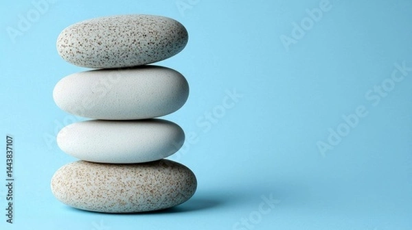 Obraz Finding Inner Peace: A Balanced Stone Still Life