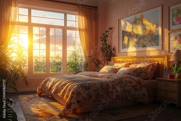 Fototapeta Comfortable bedroom