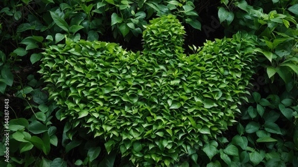 Obraz Eco-Friendly Greenery: Artistic Botanical Silhouettes and Topiary Shapes for Vibrant Garden Art and Sustainable Landscaping Designs