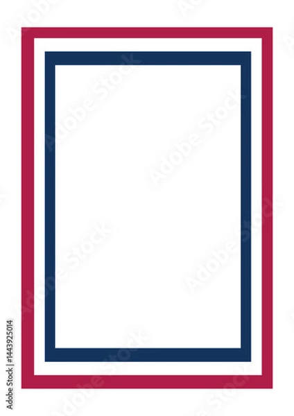 Fototapeta Design template frame with usa flag color