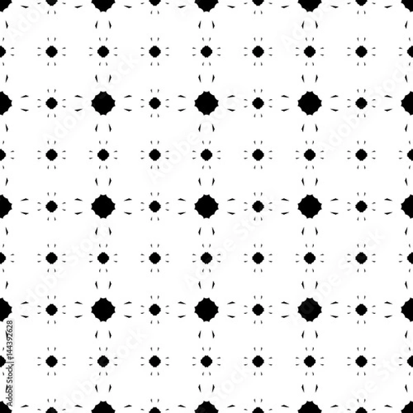 Fototapeta Vector minimalist monochrome texture, simple geometrical shapes, light minimalist seamless pattern. Abstract black & white minimal background. Design element for prints, decor, digital, cover, paper