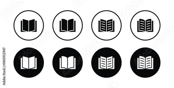 Fototapeta Book icon set vector.