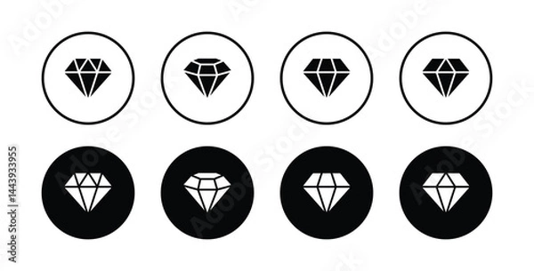 Fototapeta diamonds icon set. diamond collection icon vector illustration
