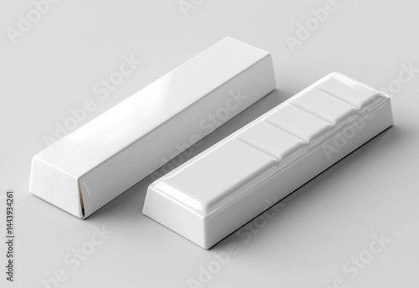 Fototapeta Gum Pack with Mockup of a blank granola bar Open and Showing Pieces