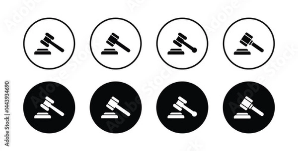 Fototapeta Gavel icon vector, judge gavel icon vector illustration
