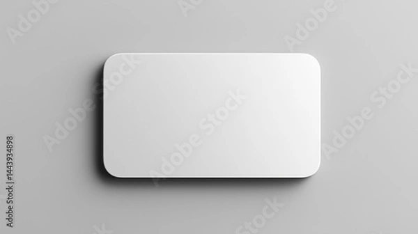 Fototapeta White mockup keycard on Gray Background with Rounded Corners