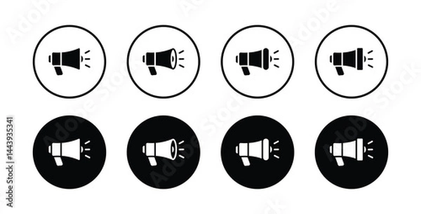 Fototapeta Megaphone icon set vector illustration