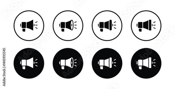 Fototapeta Megaphone icon set vector illustration