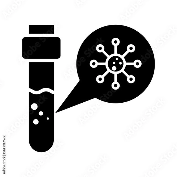 Fototapeta Blood test - Complete blood count CBC icon - information about white and red cells and concentration of hemoglobin and hematocrit. Isolated vector illustration