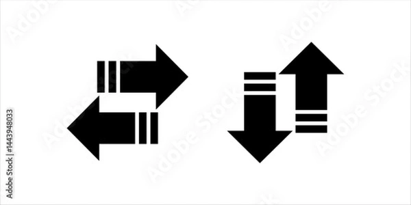 Obraz Arrow icon set. vector illustration. Arrow sign and symbol for web design.