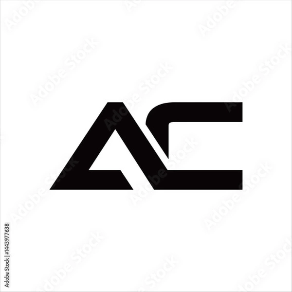 Obraz AC Lettermark – Minimal Elegant Typography Symbol Vector