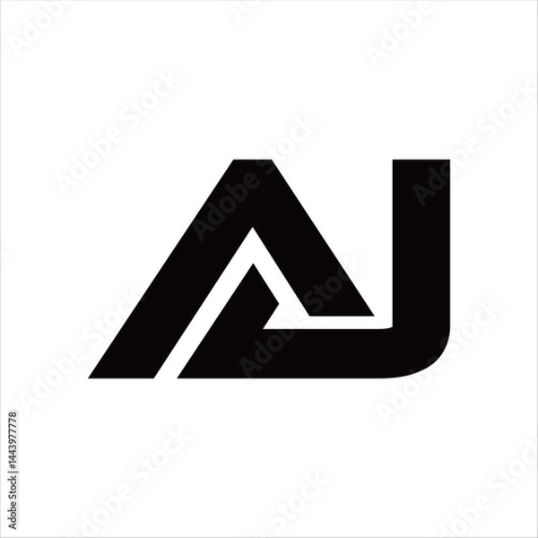 Fototapeta AJ Lettermark – Minimal Elegant Typography Symbol Vector