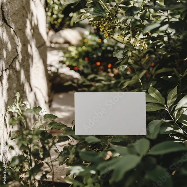 Fototapeta A card in nature generated by AI