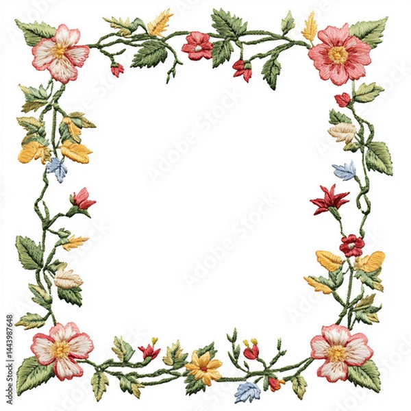 Fototapeta flower frame generated by AI
