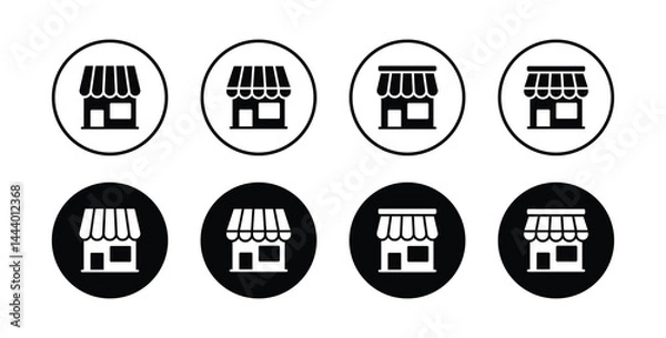 Fototapeta Store icon set vector illustration for web, ui, and mobile apps