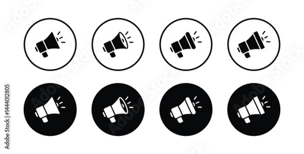 Fototapeta Megaphone icon set vector illustration