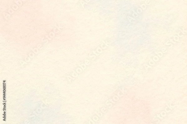 Fototapeta Paper texture with faded pastel wash, ivory base with light brush effects in pastel pinks and blues