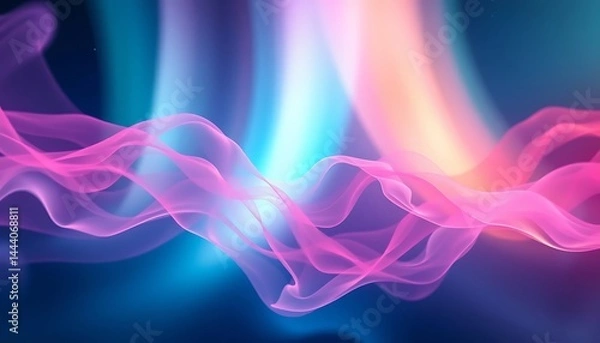 Fototapeta Waves of Color:  An artistic, vibrant swirl of radiant hues, a digital artistry evoking a sense of energy, creativity, and dynamic flow. 
