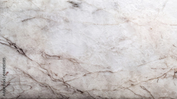 Fototapeta Textured white stone surface with subtle gray veins.  Fine detail, uneven surface, natural stone, subtle patterns, and soft color variations