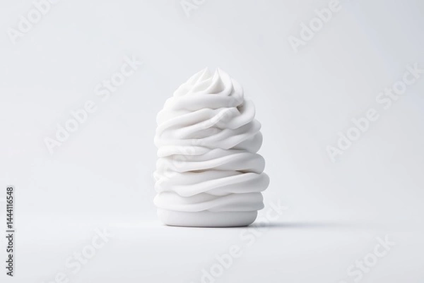Fototapeta Whipped cream cone shape, smooth texture