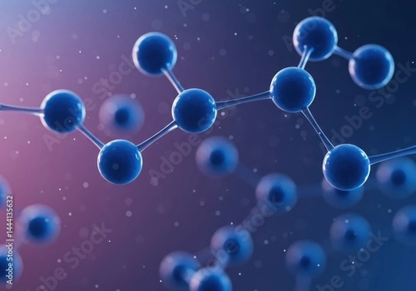Fototapeta Molecular structure on a gradient background