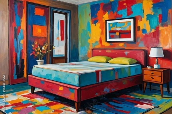 Fototapeta A Vibrant Room in Abstract Style