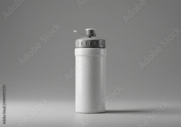 Fototapeta Minimalist presentation of a reusable water bottle perfect for fitness campaigns
