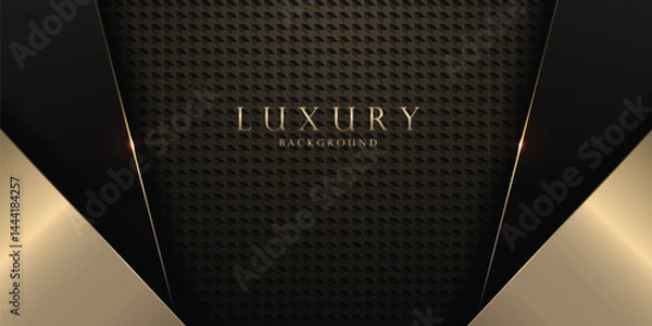 Fototapeta Elegant abstract black background design for wallpaper, website banner, cover graphic, abstract luxury vector art perfect for modern branding and layout, not generated by AI