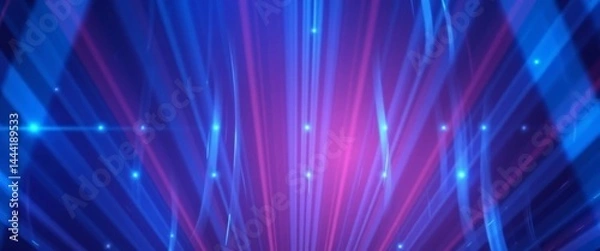 Fototapeta Dynamic Abstract Light Show with Blending Blues and Pinks