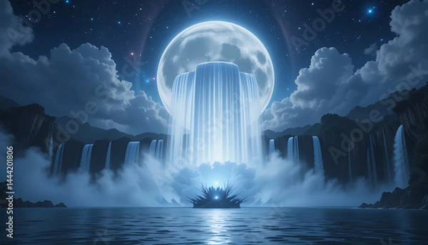 Fototapeta fountain in the sky