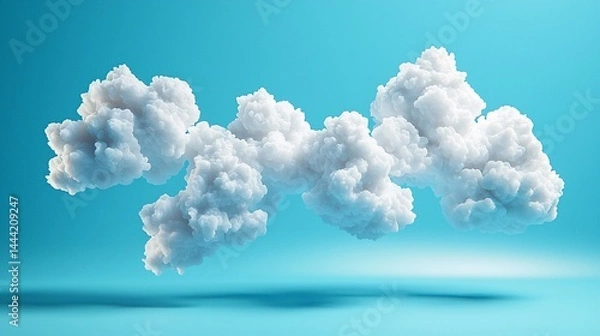 Fototapeta Fluffy white clouds floated in the sky