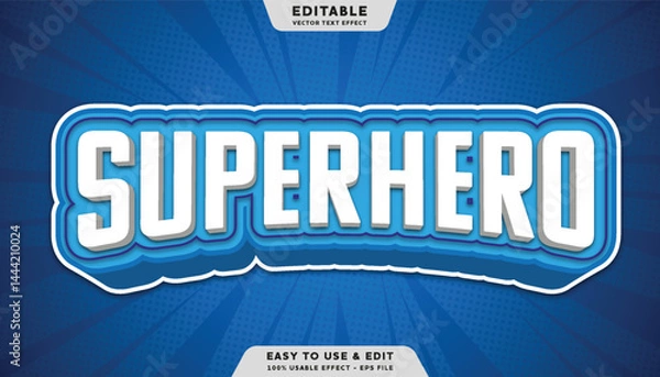 Fototapeta super hero editable text effect with modern style