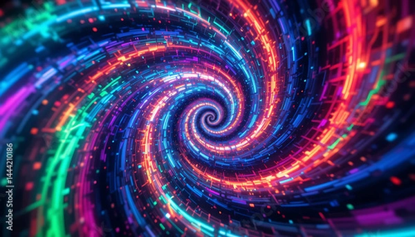 Fototapeta abstract colorful spiral background