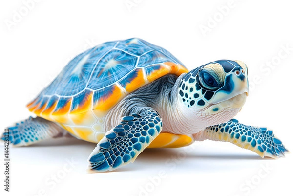 Obraz Hawksbill turtles isolated on white background