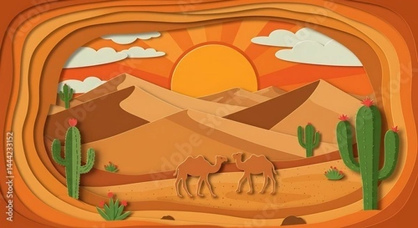 Fototapeta Paper Cut-out background. suitable for background
