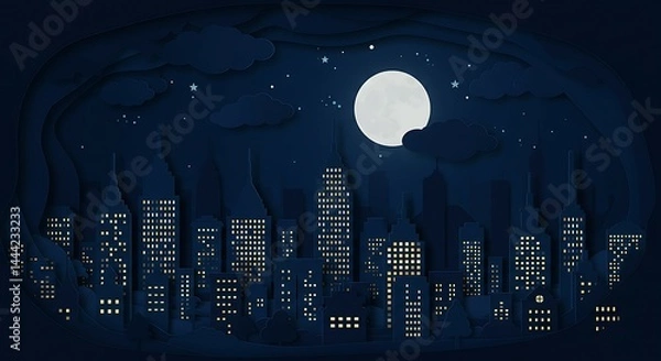 Fototapeta Paper Cut-out background. suitable for background