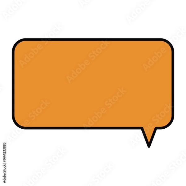 Fototapeta 角丸吹き出し　オレンジ