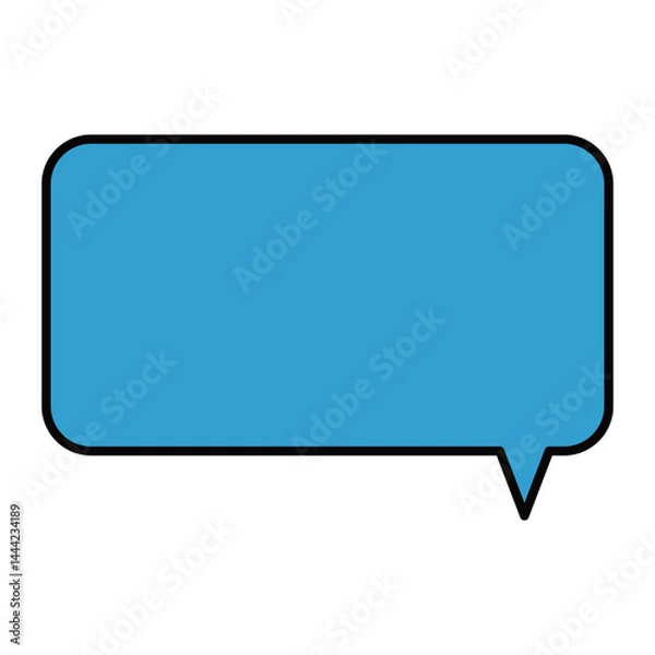 Obraz 角丸吹き出し　水色