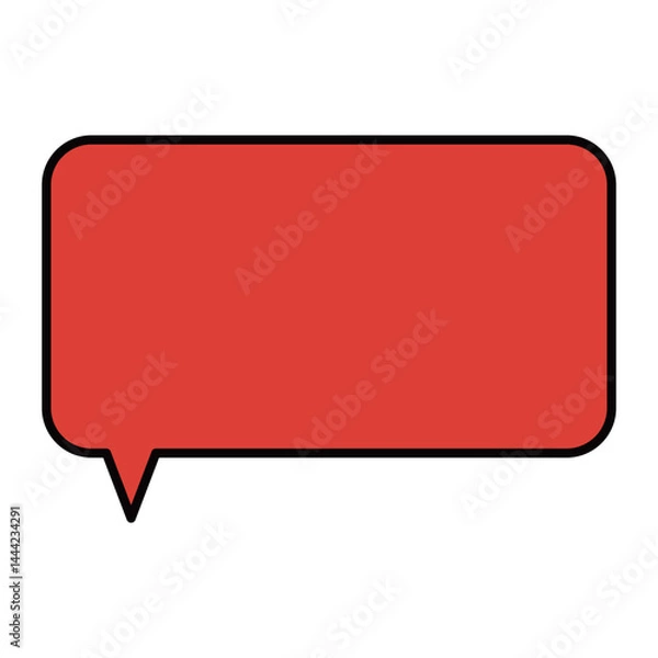 Fototapeta 角丸吹き出し　赤