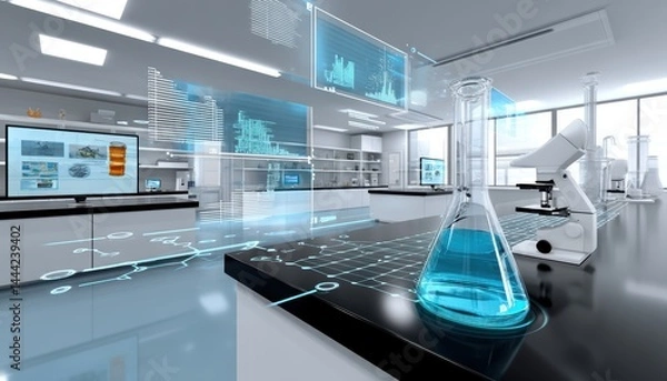 Obraz High-tech laboratory with advanced equipment.