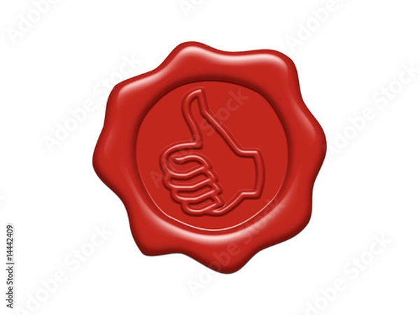 Obraz Wachs Siegel Daumen