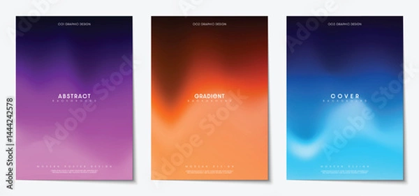 Fototapeta Abstract gradient blurred background for modern design projects and digital posters. Vector illustration.