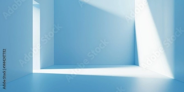Fototapeta Light blue background with slight gradients, leaving room for text or imagery.