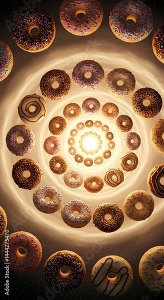 Fototapeta Surreal Ice Cream Space background. suitable for background