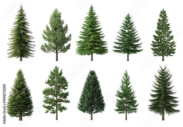 Obraz set of christmas trees