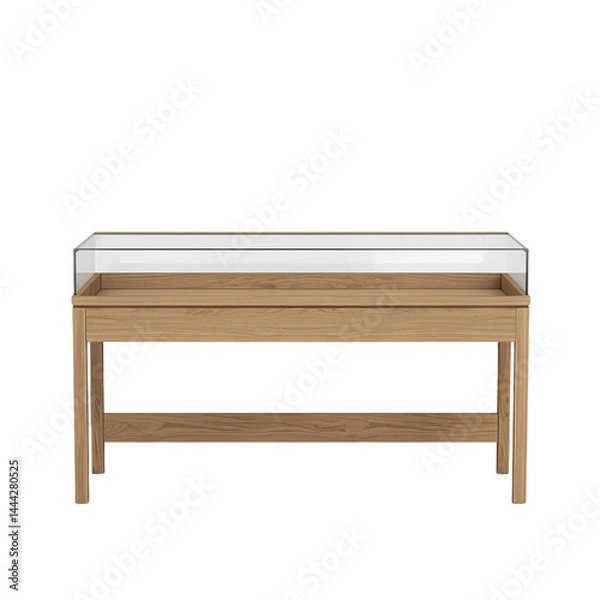 Obraz Long Empty Rectangular Table Isolated on Transparent Background
