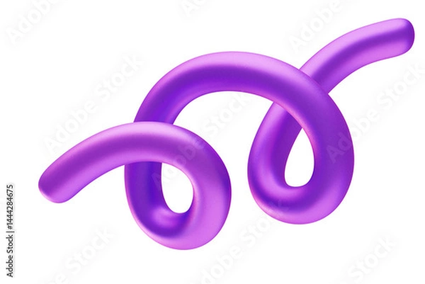Obraz Abstract purple spiral shape 3d render illustration