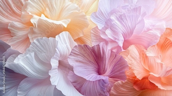 Fototapeta Abstract floral pattern with pastel hues.