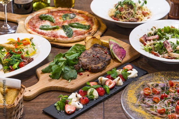 Obraz Włoski posiłek w restauracji