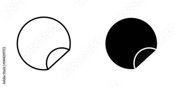 Fototapeta Sticker icon symbol collection on white background.